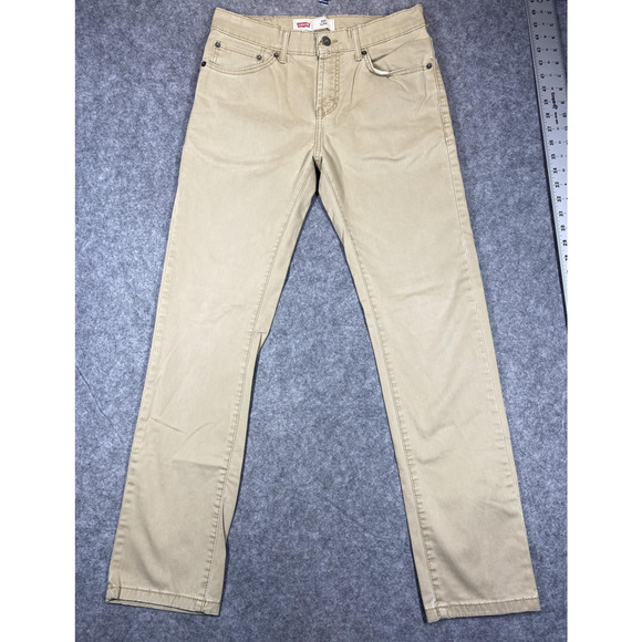 Levi's 511 Jeans Boys 18 Regular 29x29 Khaki Twill Slim Fit Stretch 5 Pocket - Picture 1 of 16